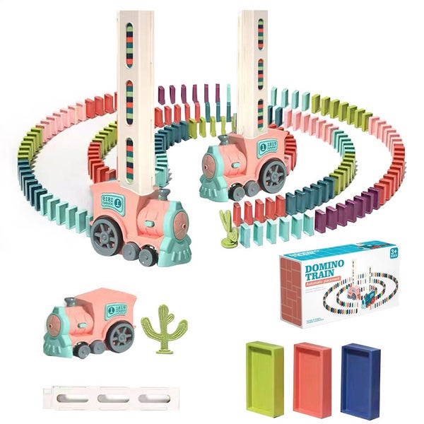 Toy Domino Electric Train Toy Set with Sound Kids Construction Stacking Toys-Pin Carousel 1