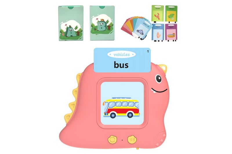 Talking Flash Cards for Preschool Words Learning Cards Toy for-Pink Carousel 1