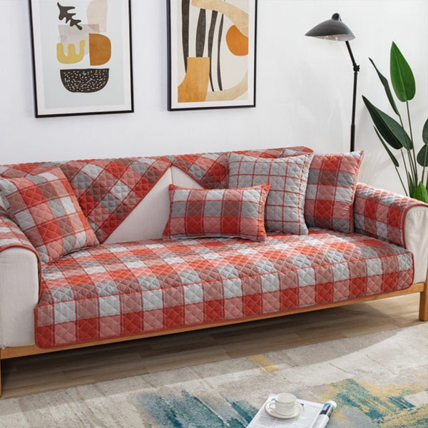 Soft Couch Cover Washable Furniture Protector for Dogs Non-Slip Sofa Slipcover - Carousel 1