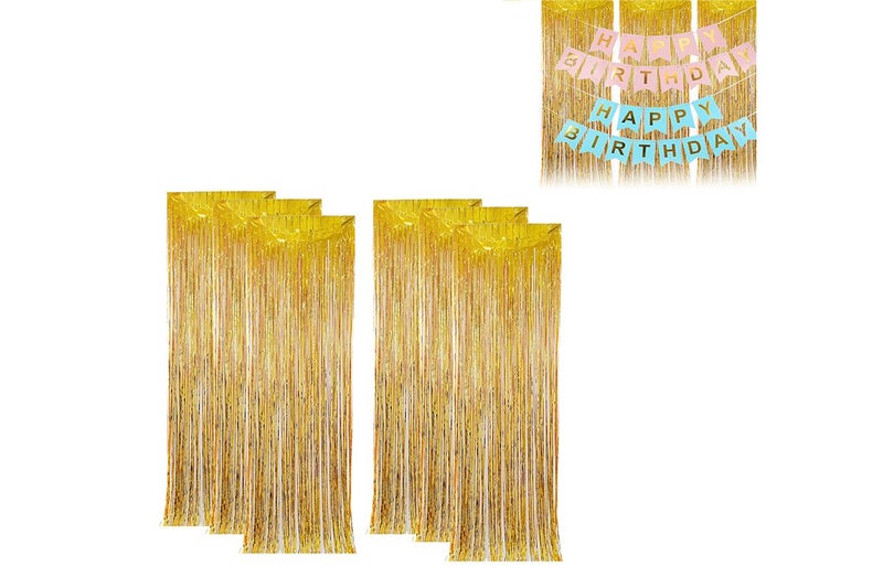 6Pcs 2M Fringe Backdrop Curtain Photo Booth Props Celebration Party Decoration-G Carousel 1