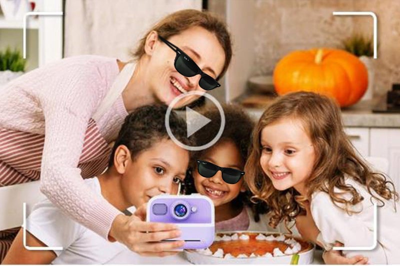 Kids Instant Print Camera Zero Ink Print Photo Camera With 32G TF Card-Purple Carousel 2