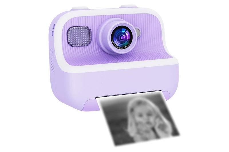 Kids Instant Print Camera Zero Ink Print Photo Camera With 32G TF Card-Purple Carousel 7