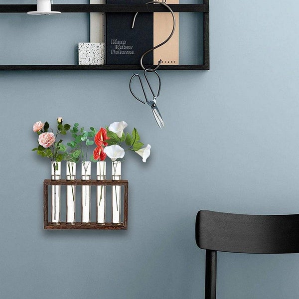 Wall Hanging Glass Planter Propagation Station Modern Test Tube Flower Vase Offi Carousel 2
