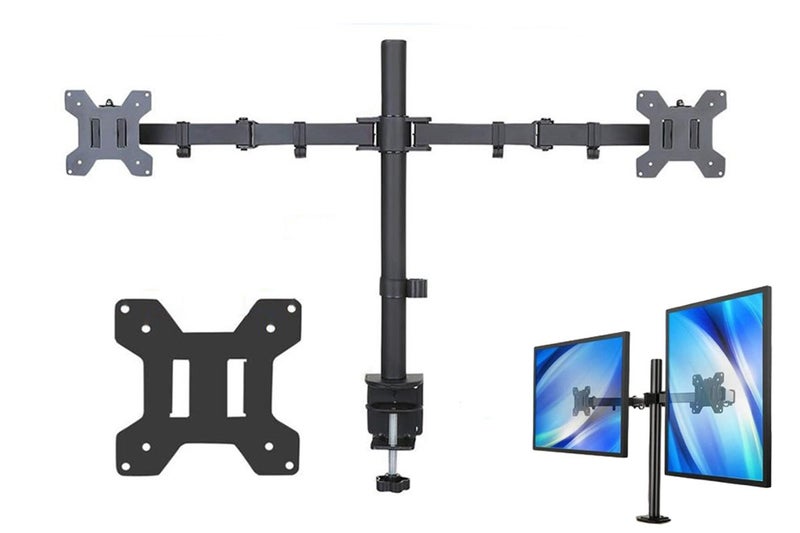 Monitor Stand Arm Desk Mount HD TV Computer Screen Holder Two Display Holder Bra Carousel 1