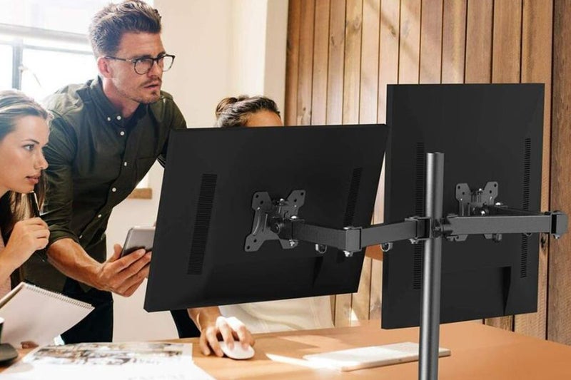 Monitor Stand Arm Desk Mount HD TV Computer Screen Holder Two Display Holder Bra Carousel 2