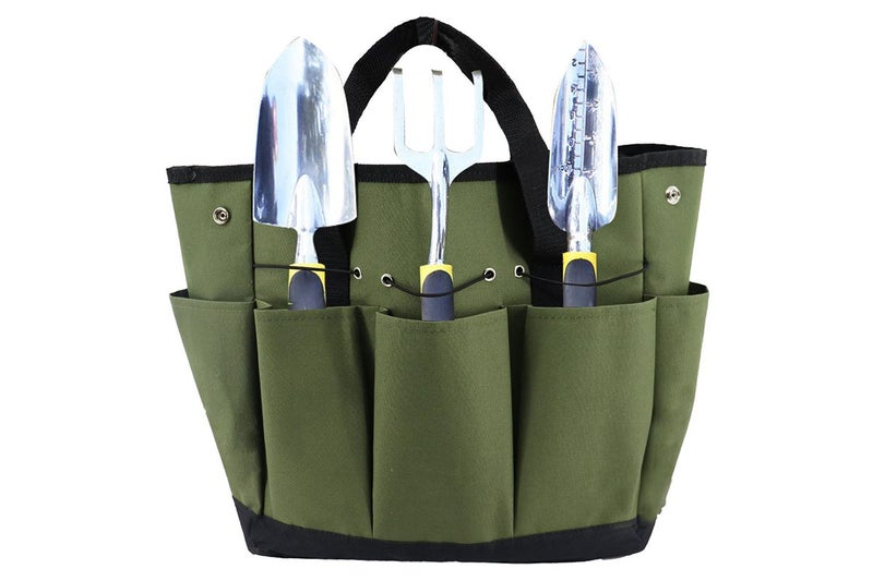 Gardening Tool Bag with Pockets Garden Plant Tool Set Store Content Bag-Army Gre Carousel 2