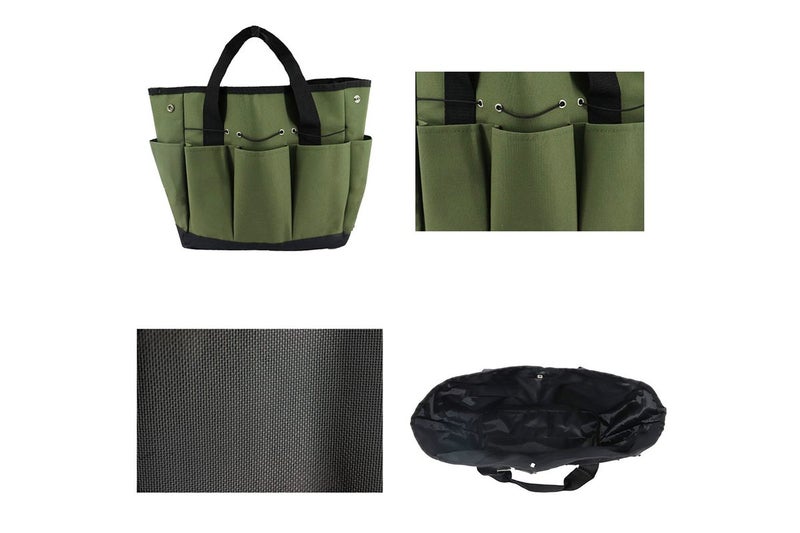 Gardening Tool Bag with Pockets Garden Plant Tool Set Store Content Bag-Army Gre Carousel 4