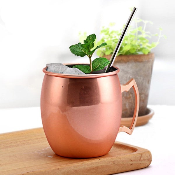 Stainless Steel Moscow Mule Mugs 550ml Copper Plated Cups -Glossy Style Carousel 1
