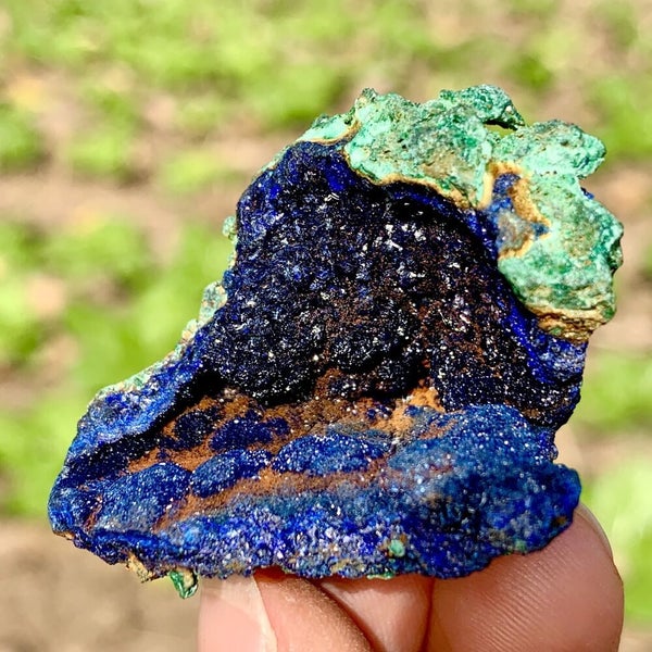 33GBest Natural Azurite/Malachite raw Crystal Mineral Specimen Carousel 15