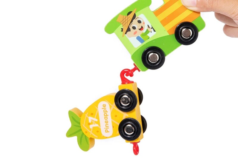 2pcs Toy Wooden Train Toy Set Number Educational Toys for Kids-Each of Style Carousel 10