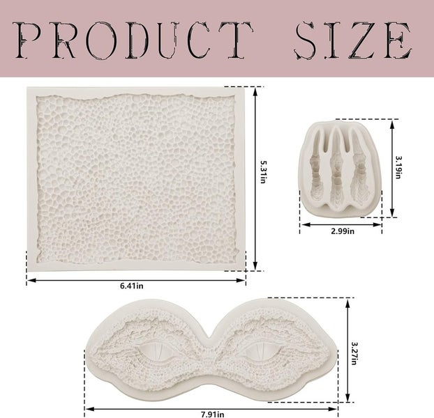 Dragon Fondant Molds (3 Pack), Silicone Dragon Eyes Dinosaur Claws Skin Candy Mo Carousel 2