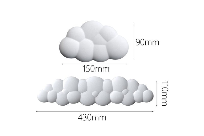 2Pcs Cloud Keyboard Wrist Rest Comfortable Memory Foam Wrist Rest for Computer L Carousel 5