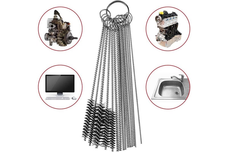 18Pcs Carburetors Carbon Dirt Jet Remove Cleaner Nylon Brushes Tool Kit Cleaning Carousel 8