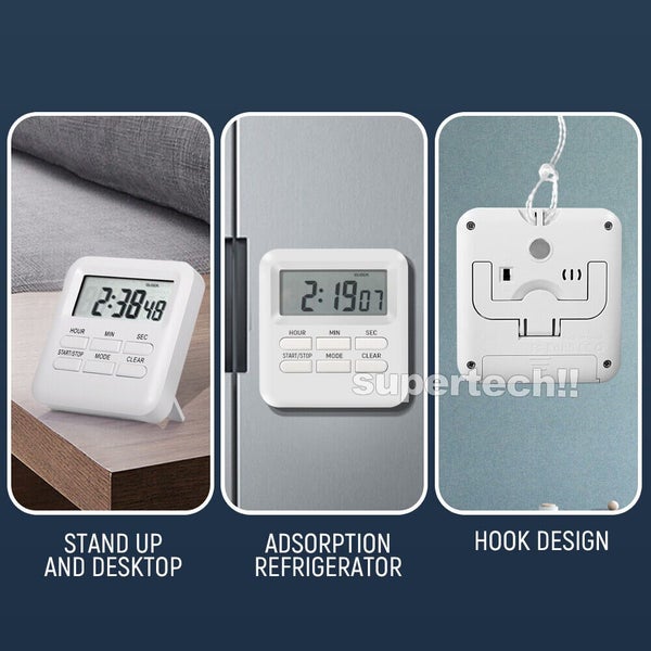 2025 Magnetic Kitchen LCD Digital Timer Countdown Count Down 99 Hours Electronic Carousel 2