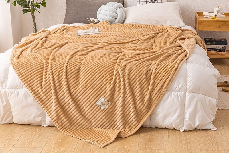 2Pcs Soft Flannel Cozy Plush Fleece Throw Blanket For Couch Sofa Bedding Blanket Carousel 2