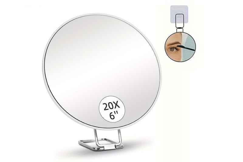 Round Magnifying Makeup Mirror With 3 Suction Cups 360 Degree Adjustable Stand-W Carousel 1