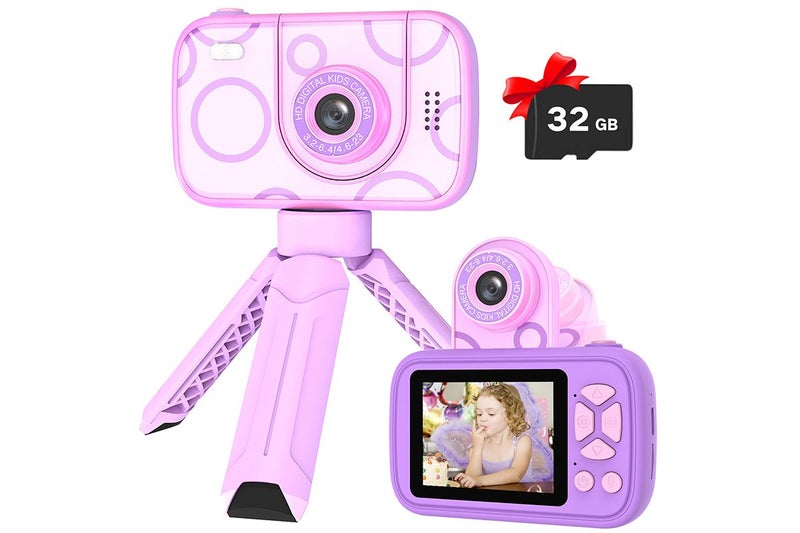 32GB Camera Toys for Boys Girls 1080P HD Digital Camera with Flip up Lens for Se Carousel 1