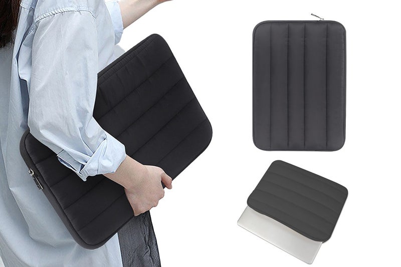 Puffy Sleeve 13.3 Inch Laptop Computer Cover Bag Carrying Case-Black Carousel 1