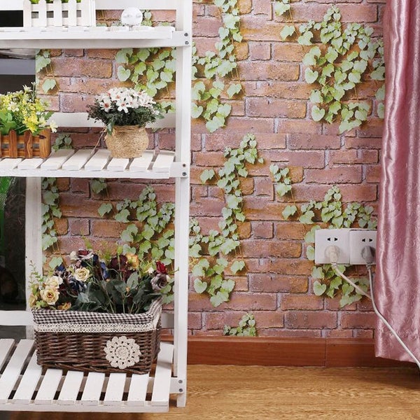 Leaf Rattan Wall Mural Art 3D Wall Muralcreative Wall Stickers Parthenocissus Re Carousel 2