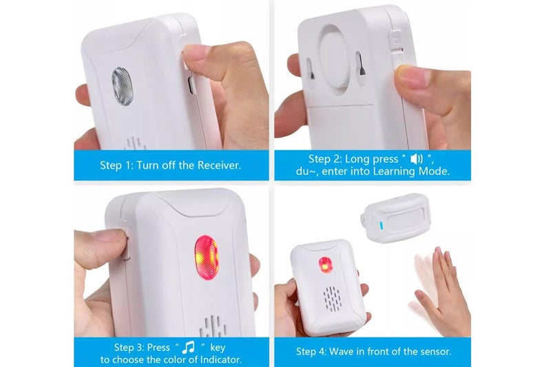 Wireless Motion Sensor Alarm Door Chime for Business Garage Security and Elderly Carousel 10