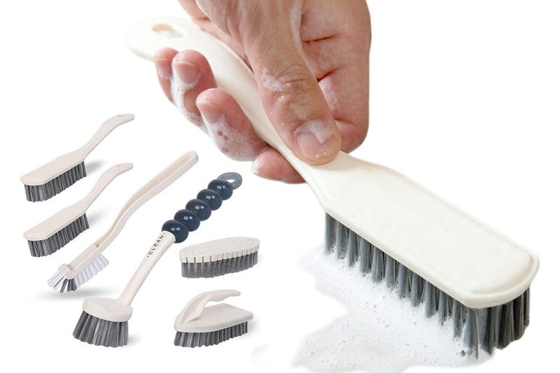 6Pcs Cleaning Brush Scrub Brush Set for Kitchen and Bathroom Carousel 1
