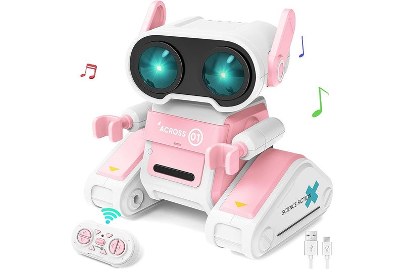 Remote Control Robot Toys RC Robots with LED Eyes Flexible Head Arms Music Dance Carousel 1