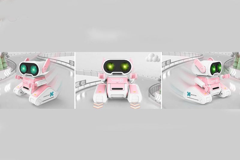 Remote Control Robot Toys RC Robots with LED Eyes Flexible Head Arms Music Dance Carousel 7