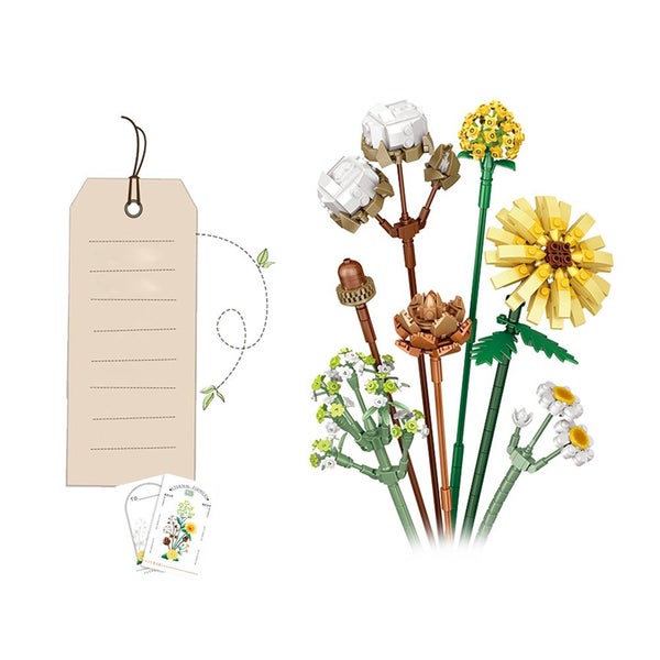Flower Bouquet Building Blocks Kit DIY Unique Decoration Artificial Flowers for Carousel 1