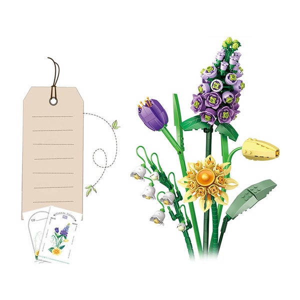 Flower Bouquet Building Blocks Kit DIY Unique Decoration Artificial Flowers for Carousel 1