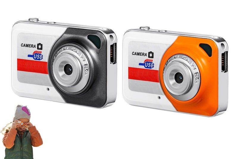 2pcs Digital Camera Portable Megapixels Video Camera with 32G Memory Card for Ki Carousel 1