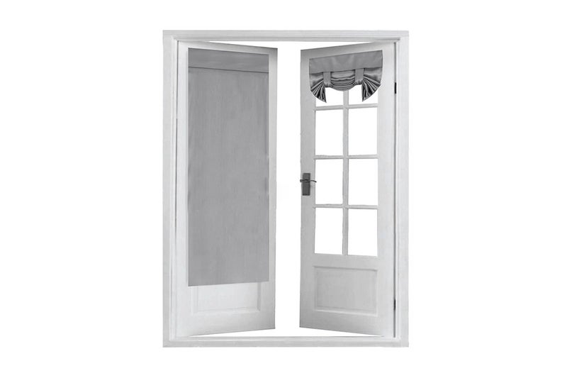 2Pcs French Curtains Privacy Thermal Insulated Bedroom Blackout Door Curtains Wi Carousel 1
