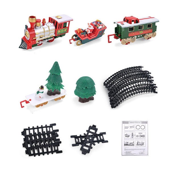 Toy Christmas Train Set for Kids Classic Railway Tracks Toy Kits Gifts Carousel 2