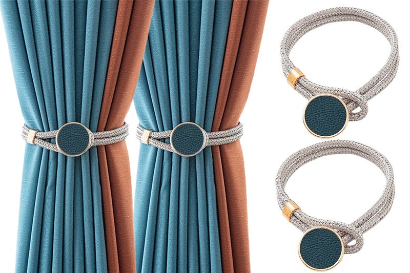 1 Pair Curtain Tiebacks Modern Style Decorative Drapery Tie Holder For Home Offi Carousel 1