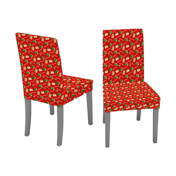 4pcs Christmas Chair Cover Xmas Santa Chair Slipcover Creative Pattern Dining Ch Carousel 2