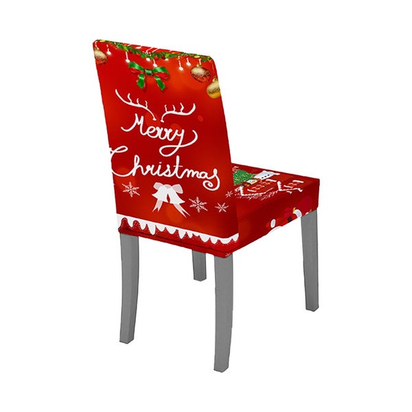 2pcs Christmas Chair Cover Xmas Santa Chair Slipcover Creative Pattern Dining Ch Carousel 2