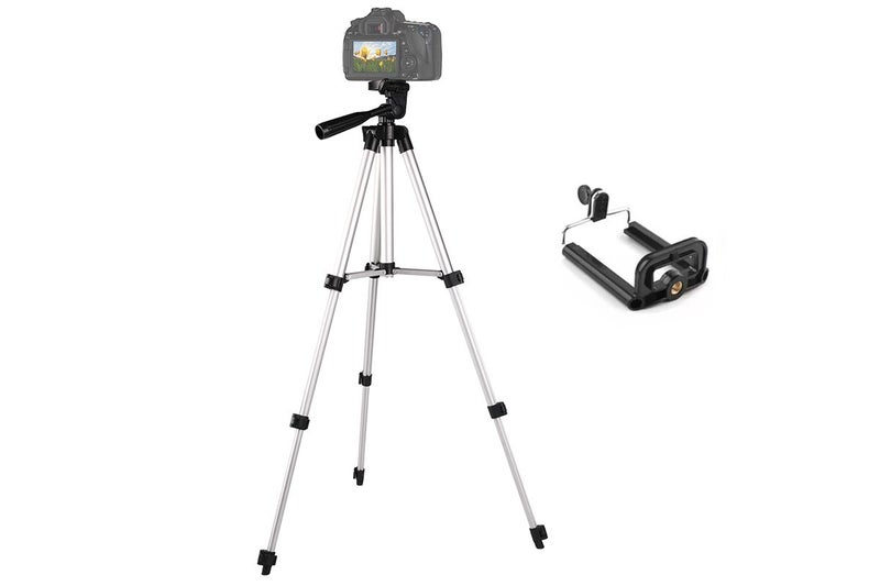 Adjustable Phone and Camera Tripod Portable Stand for Photography and Video Reco Carousel 1
