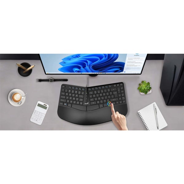 Genius Ergo KB-700 USB Wired Ergonomic Keyboard with Palm Rest [ERGO KB-700] Carousel 7