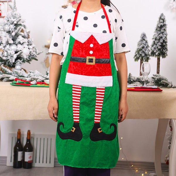 2PCS Christmas Aprons Adjustable Cooking Aprons for Kitchen Party Gardening Baki Carousel 6