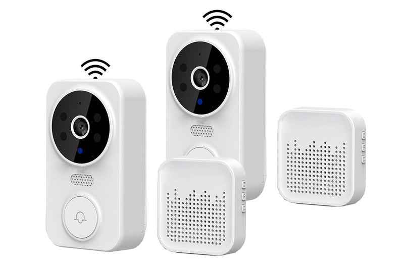 2Pc Smart Wireless Remote Video Doorbell 2-Way Audio With HD Night Vision Angle Carousel 6