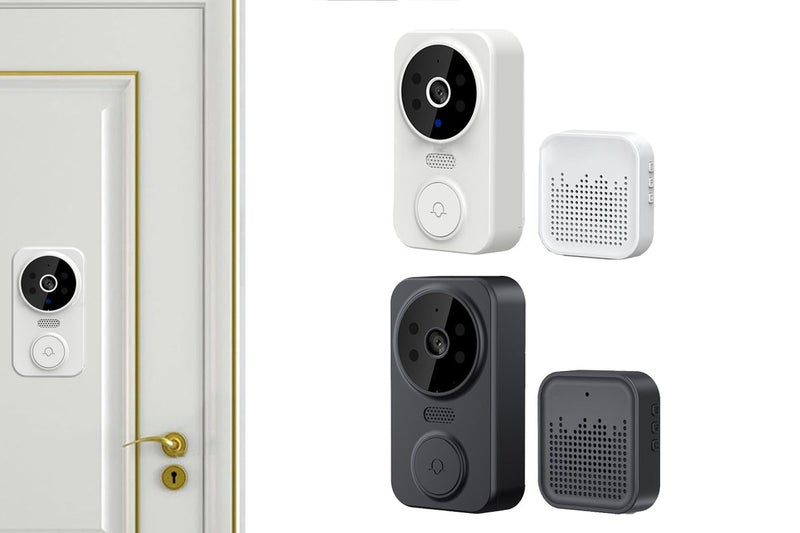 2Pc Smart Wireless Remote Video Doorbell 2-Way Audio With HD Night Vision Angle Carousel 1