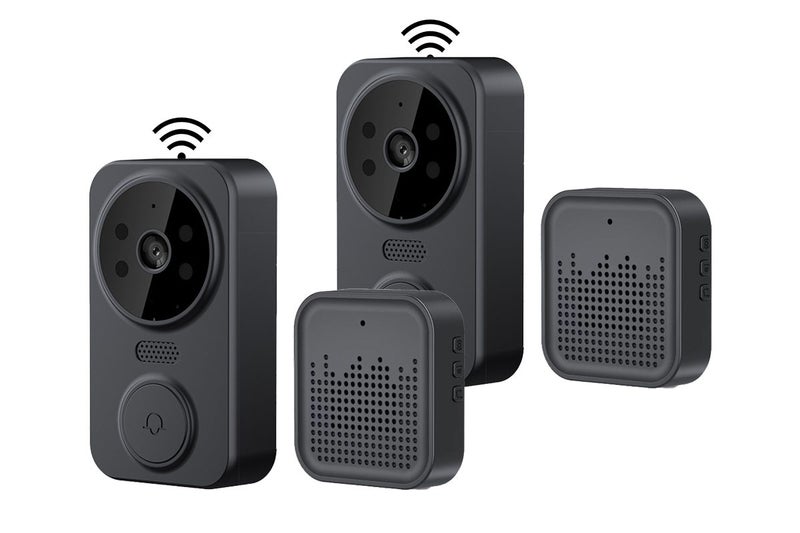 2Pc Smart Wireless Remote Video Doorbell 2-Way Audio With HD Night Vision Angle Carousel 6