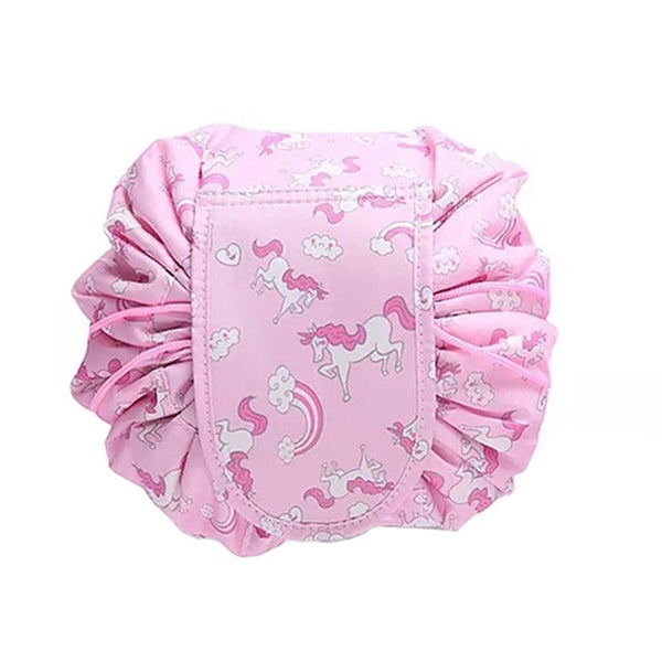 Printed Cosmetic Storage Bag Drawstring Make-Up Travel Bag Makeup Tools Organize Carousel 1