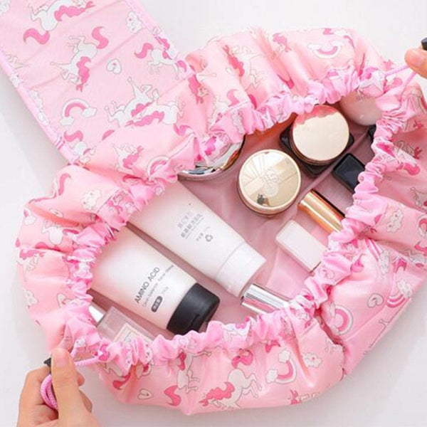 Printed Cosmetic Storage Bag Drawstring Make-Up Travel Bag Makeup Tools Organize Carousel 3