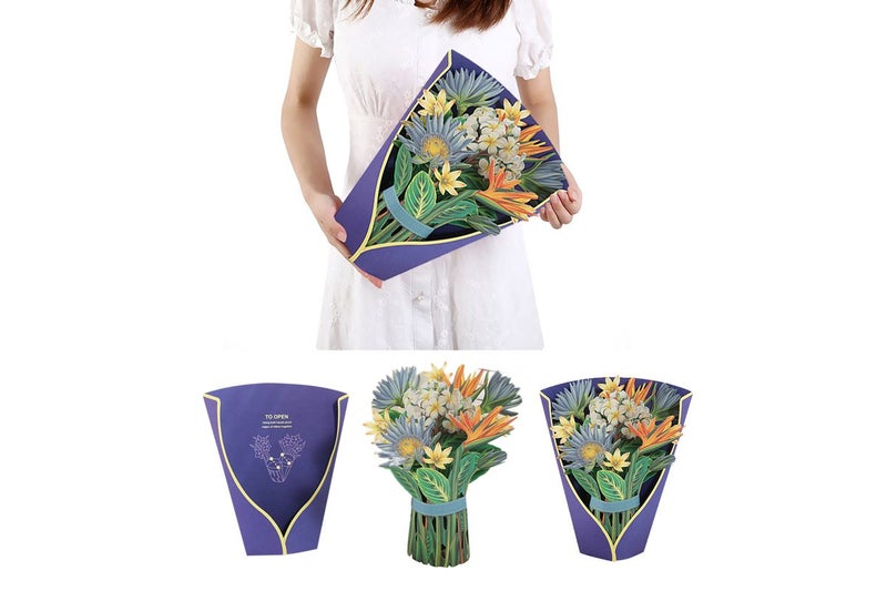 3D Paper Pop Up Flower Cards Mothers Day Gift For Mom All Occasion Cards With No Carousel 1