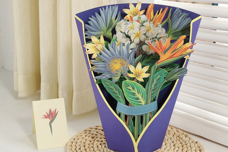 3D Paper Pop Up Flower Cards Mothers Day Gift For Mom All Occasion Cards With No Carousel 2