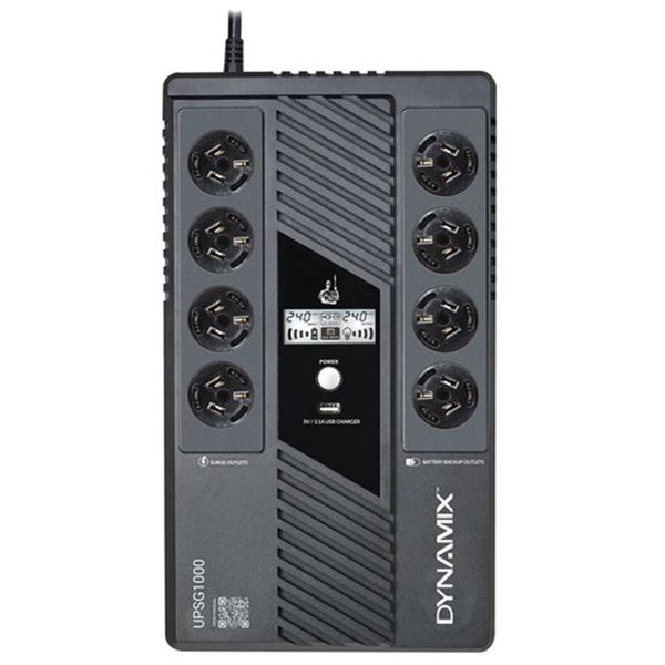 Dynamix UPSG1000 SafeGuard 1000VA/600W Line Interactive UPS, 4 x NZ Battery Back Carousel 2