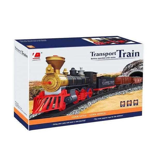Toy Train Set Electric Train Toys with Lights and Sounds Christmas Railway Model Carousel 6
