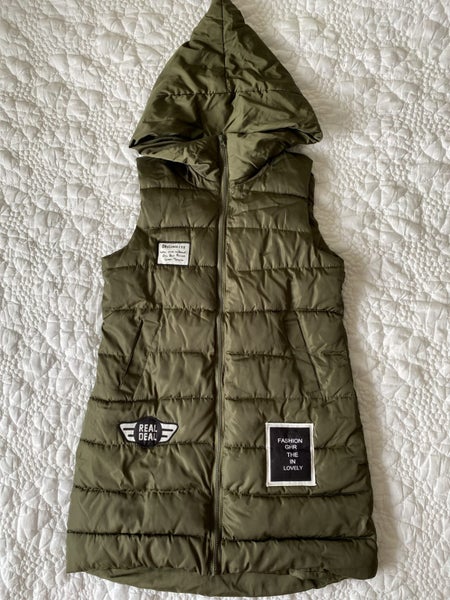Long hooded puffer vest Carousel 1