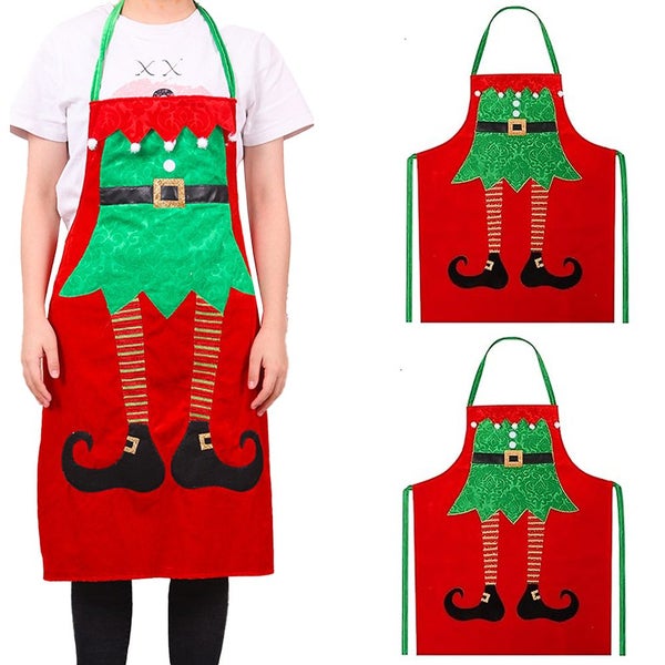 2PCS Christmas Aprons Adjustable Cooking Aprons for Kitchen Party Gardening Baki Carousel 1