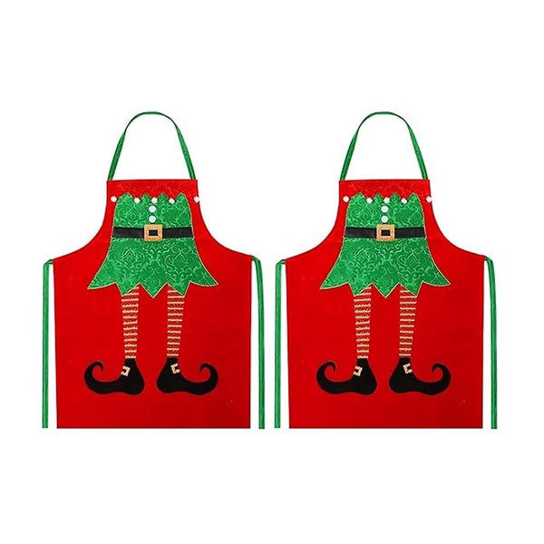 2PCS Christmas Aprons Adjustable Cooking Aprons for Kitchen Party Gardening Baki Carousel 2